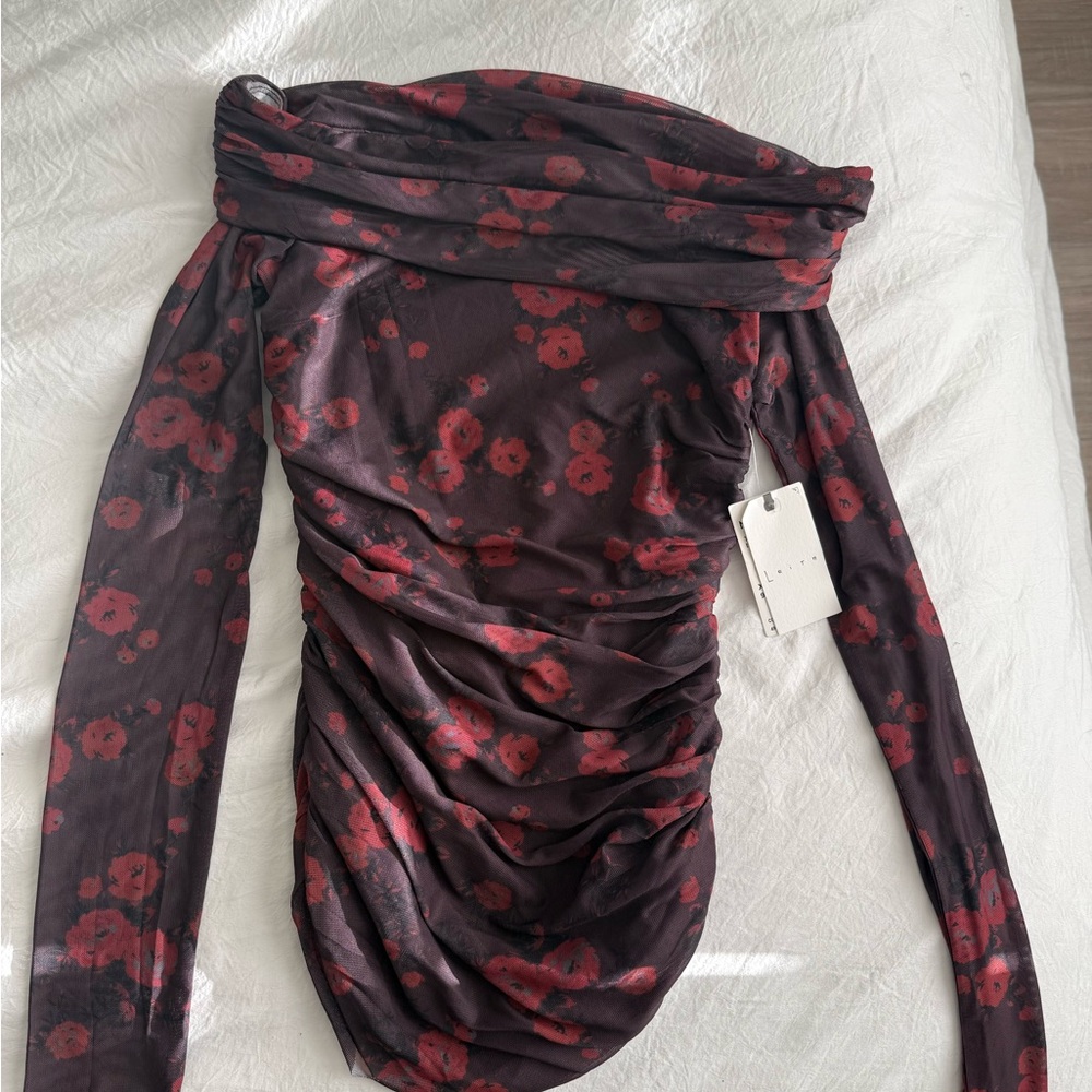 Leith Off-The-Shoulder Floral Top